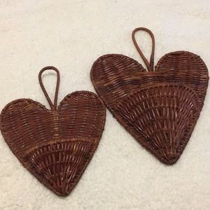 Heart shaped hanging baskets